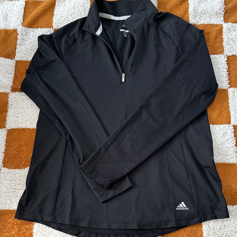 Adidas Women’s  Black Lightweight Quarter-Zip Golf top
